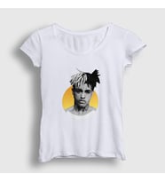 Presmono Kadın Sarı Sun XXXTentacion T-Shirt 48980tt (Beyaz)