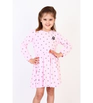 Toontoy Kız Çocuk Komple Kelebek Desenli Elbise (Açık Pembe)