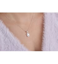 Gümüş Baget Taşlı Kolye EG0476