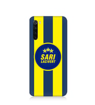 Xiaomi Redmi Note 8 Kapak Kılıf Sarı Lacivert Çubuk Baskılı Silikon