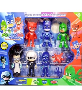 Pj Maskeliler 6 Lı Figür Seti 8 Cm Ve Aksesuarları 3366