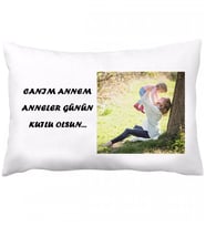 Anneye Özel Fotoğraflı Hediye Yastık