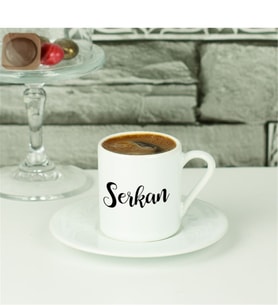 Kişiye Özel İsimli Türk Kahvesi Fincanı