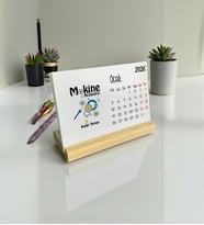 2026 Makine Mühendisi Renkli Tasarım Masa Takvimi