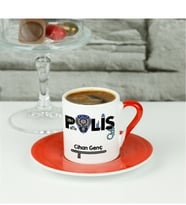 Polis Kırmızı Kahve Fincanı