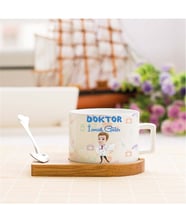 Doktor Erkek Figür Stantlı Fincan