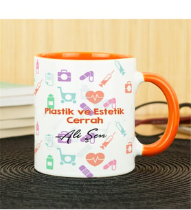 Plastik Ve Estetik Cerrah Kupa Bardak - Turuncu