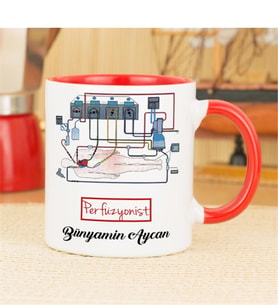 Perfüzyonist Kupa Bardak Kırmızı