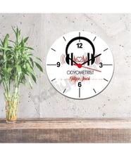 Odyometrist Kırmızı Tasarım Duvar Saati