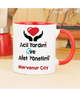 Acil Yardım Ve Afet Yönetimi Kupa Bardak Kırmızı