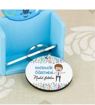 Matematik Öğretmenine Hediye Erkek Figür Anahtarlık