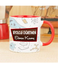 Biyoloji Öğretmenine Hediye Kupa Bardak - Kırmızı