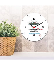 Gemi İnşaatı Teknikeri Duvar Saati