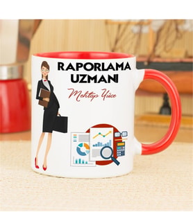 Raporlama Uzmanı  Kupa Bardak - Kırmızı 001