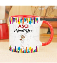 Aşçı Kupa Bardak Kırmızı
