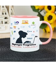 Bilgisayar Programcısı Kupa Bardak - Pembe