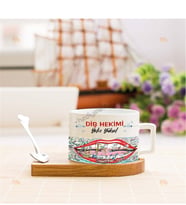 Diş Hekimi Ağız Tasarım Stantlı Fincan
