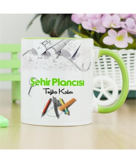 Şehir Plancısı Kupa Bardak - Yeşil