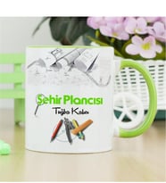 Şehir Plancısı Kupa Bardak - Yeşil