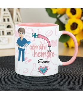 Cerrahi Hemşire Kupa Bardak - Pembe