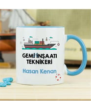 Gemi İnşaatı Teknikeri Kupa Bardak - Mavi