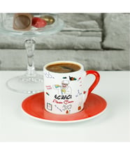 Eczacı Kırmızı Tasarım Kahve Fincanı