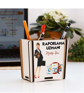 Raporlama Uzmanı Kadın Figür Kalemlik