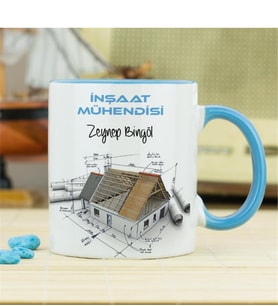 İnşaat Mühendisi Kupa Bardak - Mavi