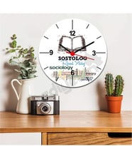 Sosyolog Mavi Tasarım Duvar Saati