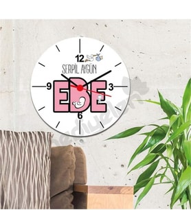 Ebe Pembe Tasarım Duvar Saati