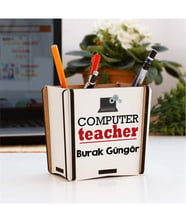 Computer Teacher Kırmızı Tasarım Kalemlik