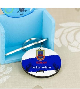 Uzman Mavi Tasarım Anahtarlık