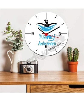 Yüzme Antrenörü Duvar Saati 002