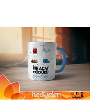 İhracat Müdürü Kupa Bardak - Mavi