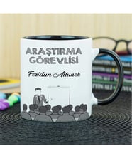 Araştırma Görevlisi Siyah Tasarım Kupa Bardak
