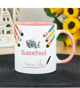 Gazeteci Kupa Bardak - Pembe