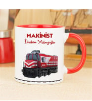 Makinist Kupa Bardak - Kırmızı