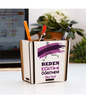 Beden Eğitimi Öğretmenine Hediye Mor Tasarım Kalemlik