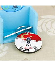 Polis Bayrak Tasarım Anahtarlık