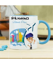 Sivil Havacı Kupa Bardak - Mavi