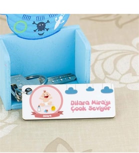 Bebek Pembe Tasarım Anahtarlık