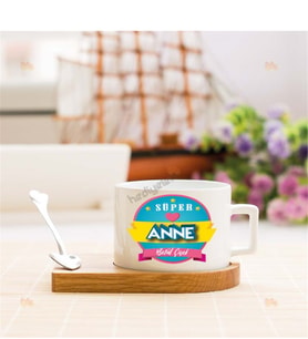 Süper Anne Sarı Tasarım Stantlı Fincan