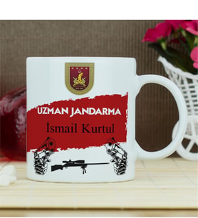 Uzman Jandarma Kupa Bardak - Beyaz