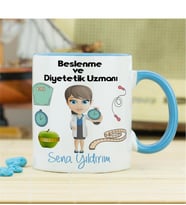 Beslenme Ve Diyetetik Uzmanı Kupa Bardak - Mavi 002