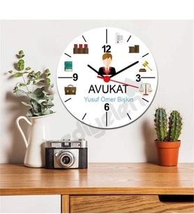 Avukat Figür Duvar Saati