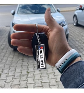 Kişiye Özel İsimli Metal Plaka Anahtarlık