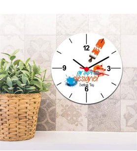 Graphic Designer Duvar Saati 002