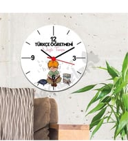 Türkçe Öğretmenine Hediye Çocuk Tasarım Duvar Saati