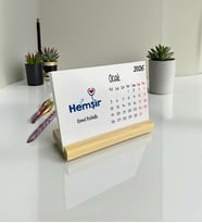 2026 Hemşir Lacivert Tasarım Masa Takvimi