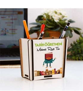 Tarih Öğretmenine Hediye Yeşil Tasarım Kalemlik